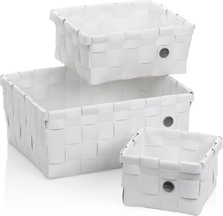 Mand, Set van 3 Stuks, Polypropyleen, Wit - Kela | Neo