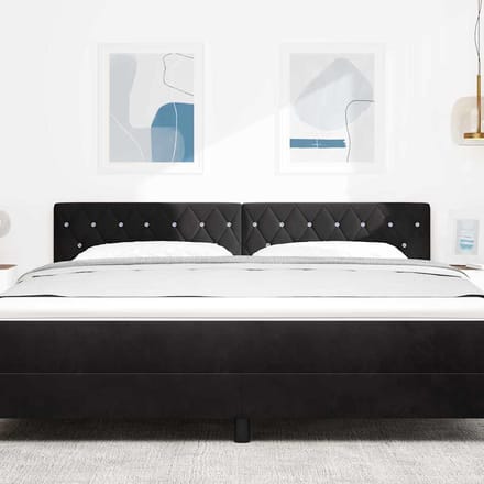vidaXL - Hoofdbord - Zwart - 180 - cm - Fluweel