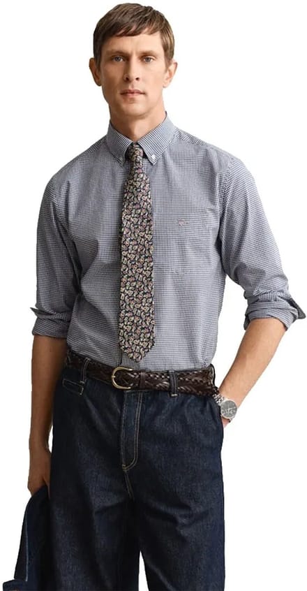 Gant 3000150 Regular Fit Overhemd Met Lange Mouwen Blauw,Grijs S Man