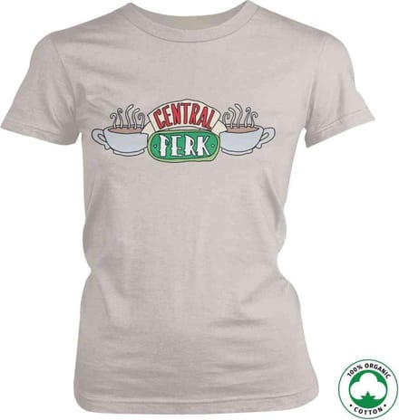Friends Dames Tshirt -S- Central Perk Organic Creme