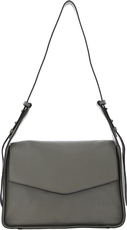 FREDsBRUDER Leren Schoudertas FB Satchel Icy Sage Grijs