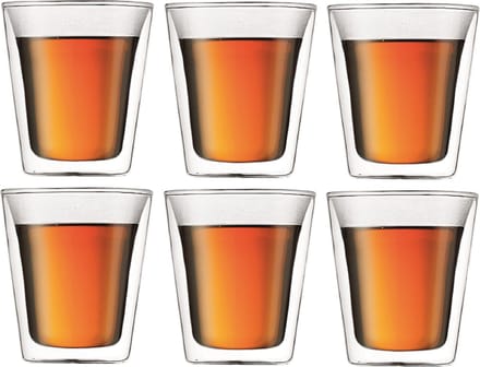 Bodum Canteen dubbelwandige glazen set - 0,1 L, 6 stuks