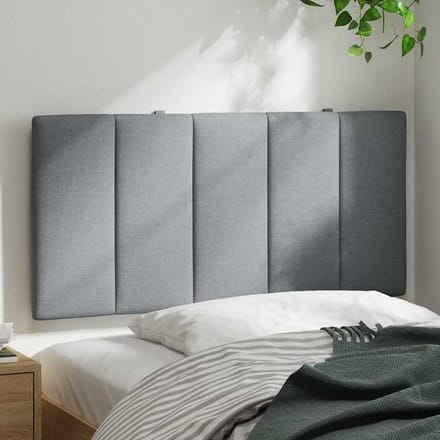 vidaXL - Hoofdbordkussen - "Hanko" - 100 - cm - stof - lichtgrijs