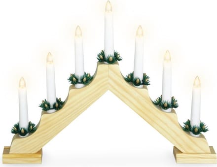 Ambiance - Kaarsenbrug - met - 7 - LED's - naturel