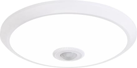 CRAMER - LED Plafondlamp met Bewegingssensor + Dag en Nacht Sensor - 20W - Aanpasbare Kleur CCT - 360° Zichthoek - Opbouw/Inbouw - Rond - Wit
