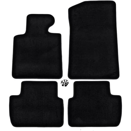Tapis de sol - BMW - E46 - Noir - 4 pièces - Antidérapant et imperméable noir