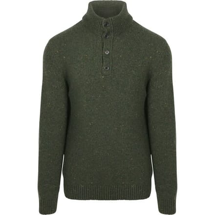 Gant Mocker Pullover Wool Blend Donkergroen - Maat XXL - Heren - Pullovers