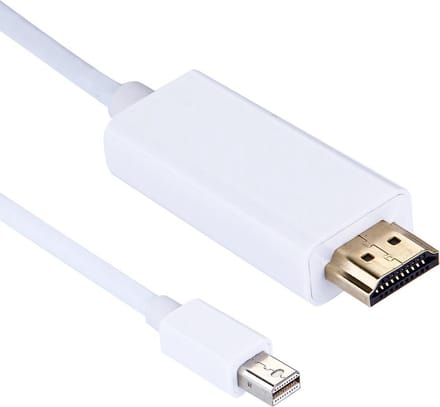 By Qubix - Mini DisplayPort Male naar HDMI kabel - 3 meter - Thunderbolt naar HDMI - Wit