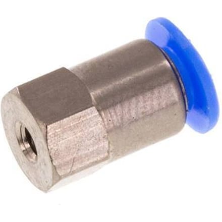 4mm x M 3 Staal/POM Insteekfitting Binnendraad Compact Ontwerp NBR [2 Stuks]