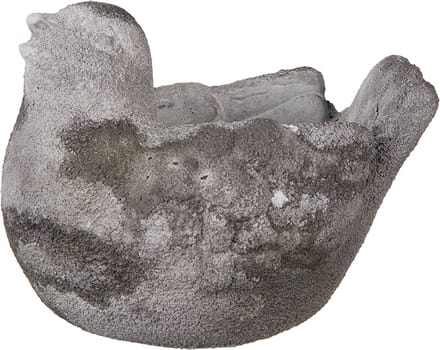 Clayre & Eef Bloempot Vogel 18x12x13 cm Grijs Steen