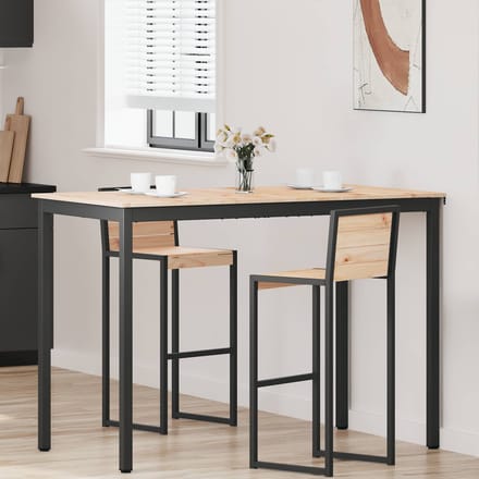 vidaXL - Bartafel - 150 - x - 80 - x - 105 - cm - Massief - grenenhout - Naturel