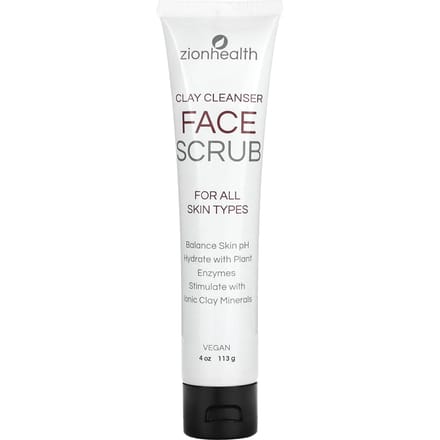 Adama Minerals, Facial Exfoliator, Natural Clay Cleanser, 4 fl oz (120 ml) white