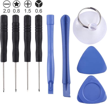 10 IN 1 Reparatie Set Toolkit Compleet Universeel onder andere voor iPhone en Samsung| Schroevendraaiers | Tools| Incl. Tri-wing