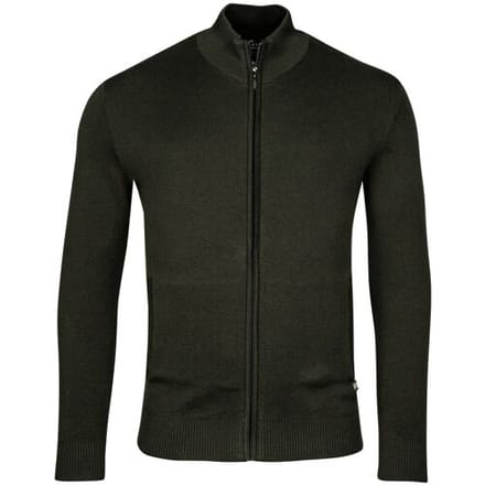 Baileys Vest Cardigan Zip Allover 2-Tone Donker Groen / male