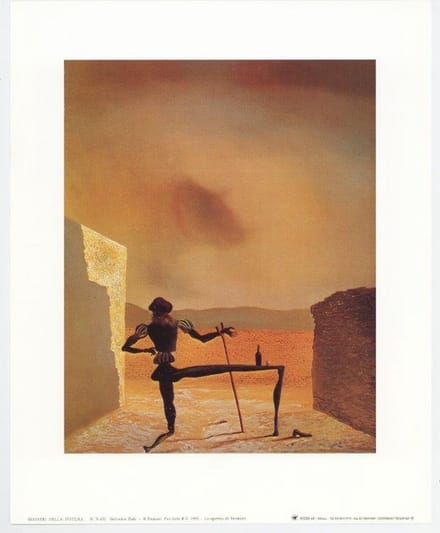 Mini kunstposter - De geest van Vermeer - Salvador Dalí - 24x30 cm