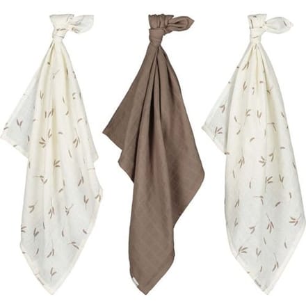 Prénatal hydrofiele luiers graan 3 stuks Taupebrown unisex