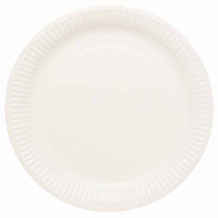 8 Kokoscrème Eco papieren borden 23cm