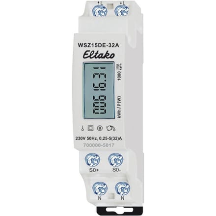 Eltako WSZ15DE-32A 28032615 kWh-meter 1-fase Digitaal 32 A Conform MID: Nee Piece 1 stuk(s)