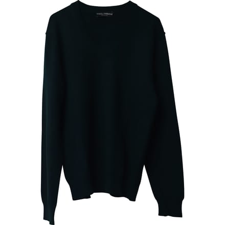 Dolce & Gabbana V-hals trui in groene kasjmier