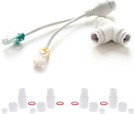 Home-Locking POE-splitter voor aansluiten van 2 IP-camera's op 1 UTP kabel RJ-652.
