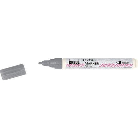 KREUL Textielmarker "Glitter" - Zilver