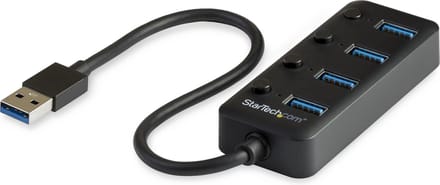 StarTech.com USB 3.0 Hub 4-poort USB hub - 4 - USB 3.0 - Zwart
