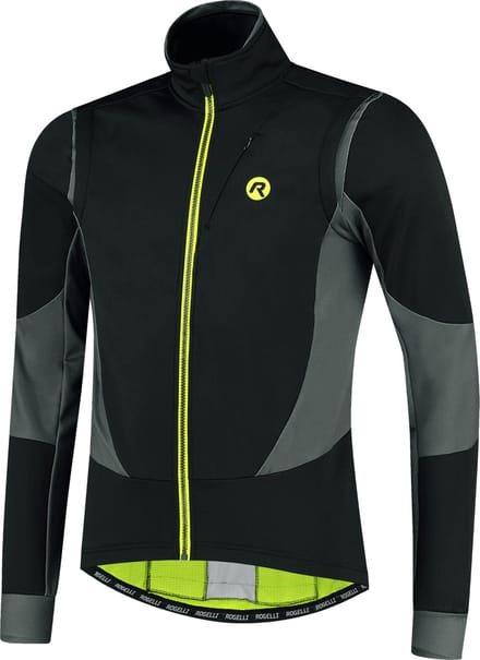 Rogelli Brave Fietsjack Winter - Heren - Zwart, Grijs, Fluor - Maat L