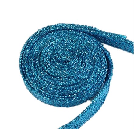 Scoby - Veters - Glitter Veters - Hippe Veters - Glitter Laces - 110CM - Blauw - 1 Paar