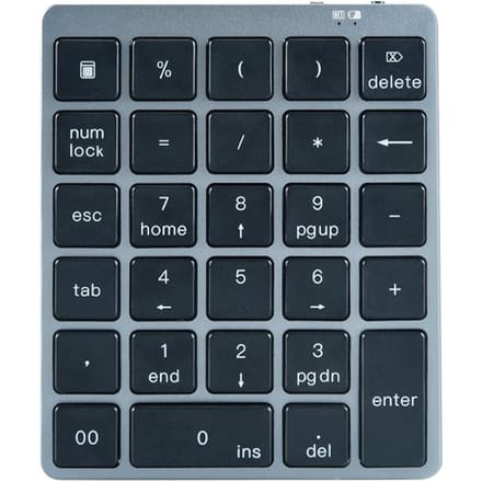 28 Toetsen Draadloos Numeriek Toetsenbord Financieel Boekhouden Kantoor Toetsenbord BT+USB Dual-mode Verbinding grijs