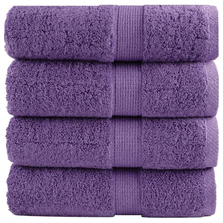 vidaXL - Premium - washandjes - SOLUND - 4 - stuks - paars - 30x30 - cm - 600 - g/m2