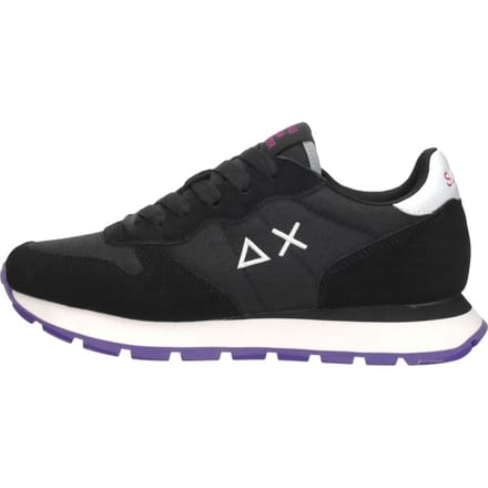 SUN68 Ally Solid Nylon Sneakers Laag - Zwart - Maat 36