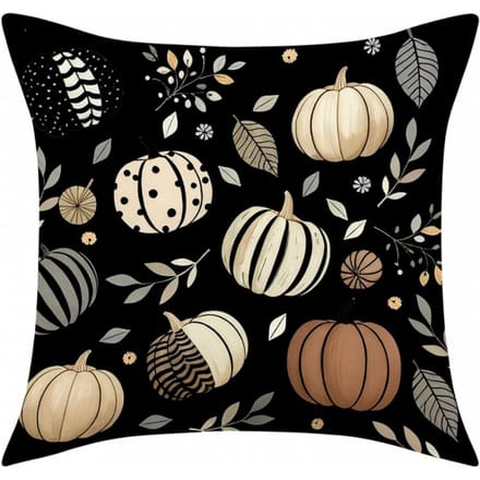 ECARLA Sierkussenhoes 45x45cm Boho Pompoen Herfst Print