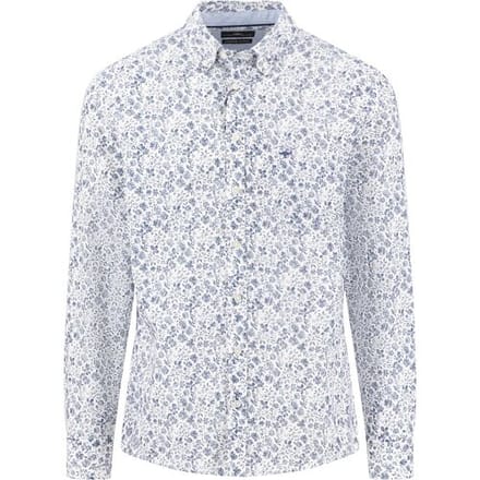 Fynch-Hatton Overhemd Allover Floral Pattern Superfine Cotton Button-Down Horizon / male