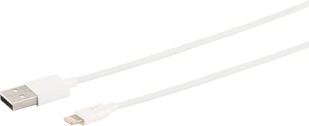 USB Lade-Sync Kabel, USB A Stecker auf 8-Pin Stecker, 2.0, ABS, weiß, 3,0m