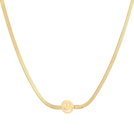 Bijoutheek Ketting smiley slang schakel JE13560 Goud