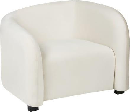 VELTADA - Fauteuil - Gebroken wit - Fluweel
