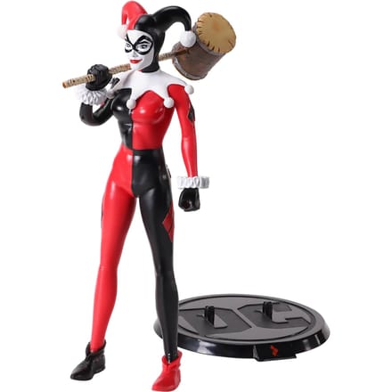 Noble Collection DC Comics Harley Quinn Jester BendyFig 7 Inch Action Figure