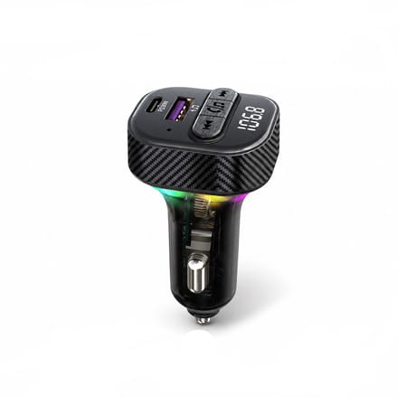 FM Transmitter Bluetooth - Bluetooth Transmitter - PD 30W Autolader - Handsfree Bellen Auto - USB Stick - USB-C Lader - 2026 Model - Zwart