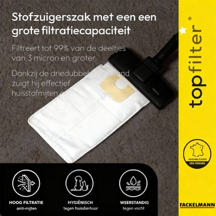 Set van 4 stofzuigerzakken voor Moulinex TopFilter Premium