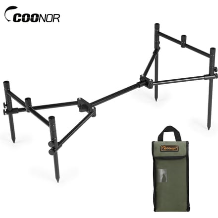 Afneembare hengelstandaard Buzz Bar Pole Rest Head Opvouwbare intrekbare hengelhouder met zwart