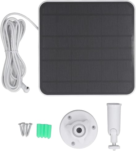 Zonnepaneel Camera - Oplader - Continu Stroom - IP65 Waterbestendig - 12W - Zwart