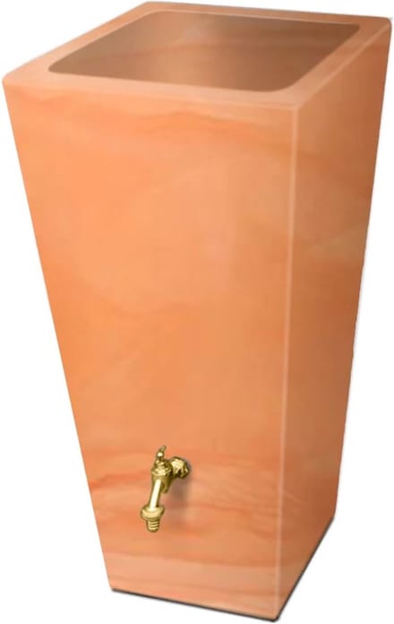 Regenton manhattan gewassen terracotta 200L incl. messing kraantje...