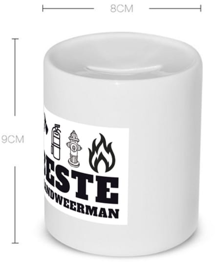 Akyol - beste brandweerman Spaarpot - Beste brandweerman - collega - cadeau - 350 ML inhoud
