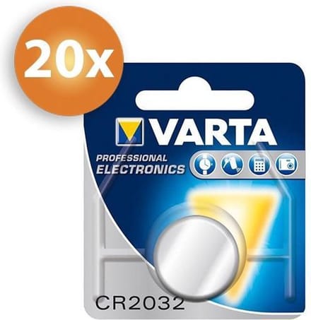 Varta CR2032 knoopcel batterij - 20 stuks Voordeelverpakking