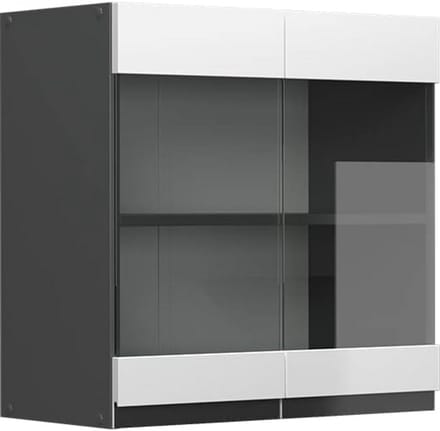 Wandkeukenkast 60 cm met Glazen Fronten Wit