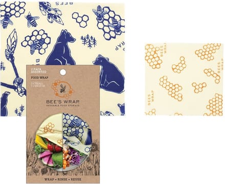 Bee's wrap 2-pack Small Honeycomb + Medium BB | duurzaam boterhamzakje