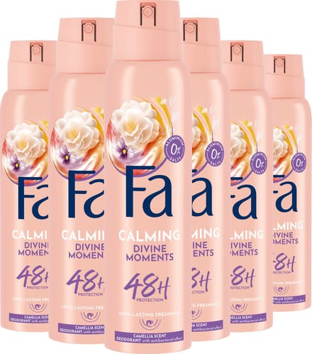 Fa Divine Moments Deodorant Spray 6x150ml - Voordeelverpakking