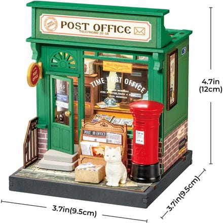 Robotime Rolife Century Post Office DS37 - Knutselen - Bouwpakket - Miniatuur - Hobby - Creatief - DIY