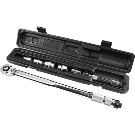 Verstelbare Momentsleutelset 12Inch 38Inch Aandrijving Steeksleutelset 28-210N.m Handgereedschap Fiets zilver