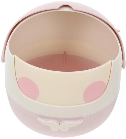 Prullenbak Bureau - Vuilnisbak Tafelblad Mini - Afval Opruimen - Compact Ruimtebesparend - 17.5 cm - Roze
